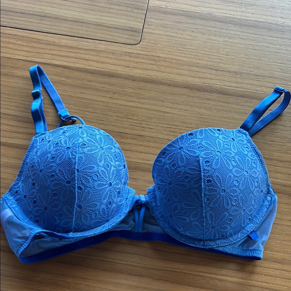 Victoria’s Secret Demi bra 34C multiway, Blue Lace Underwire Bra
